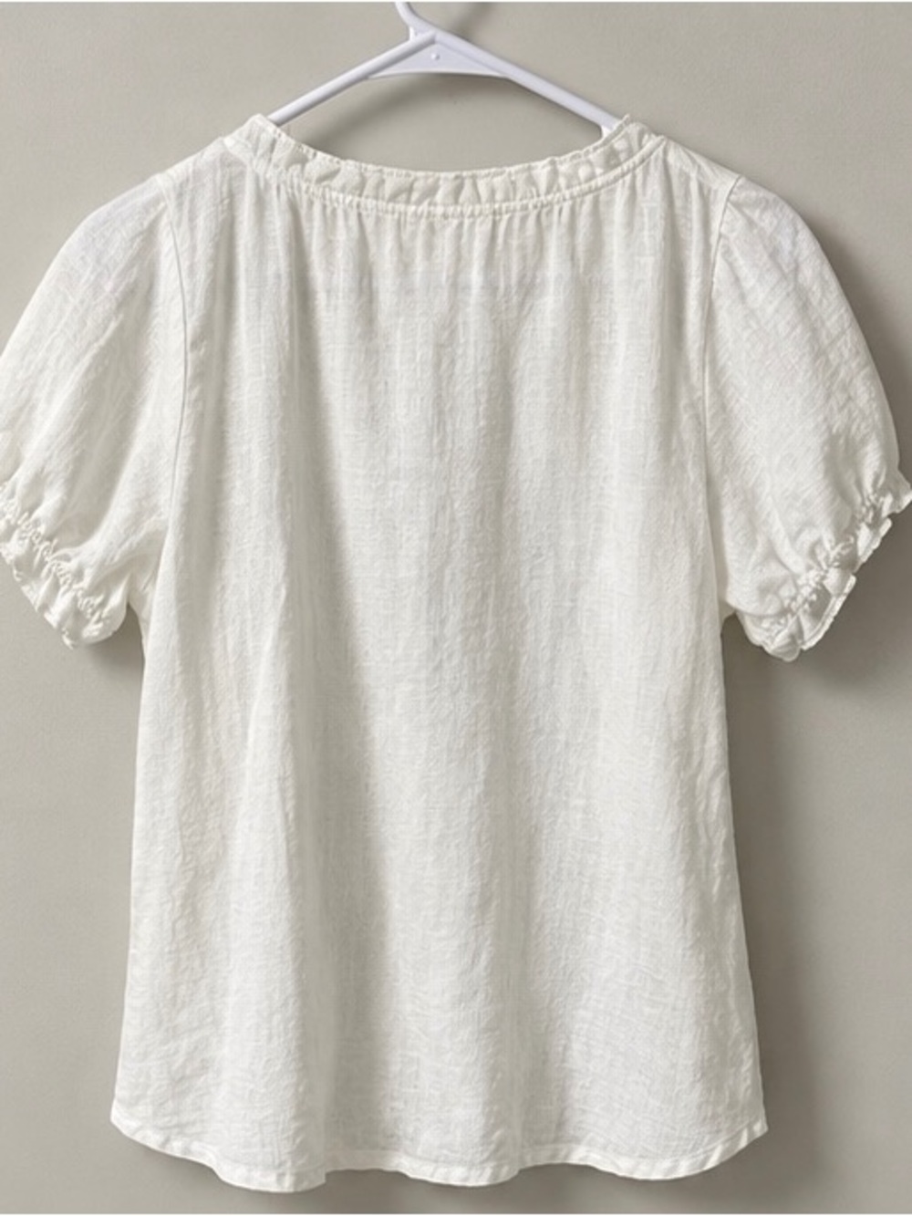 Roller Rabbit White Ruffle Tie-Front Blouse - Picture 2 of 3